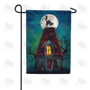 The Witch's Cat Garden Flag