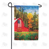 Patriotic Barn In Autumn Garden Flag