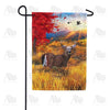 Deer Rutting Season Garden Flag