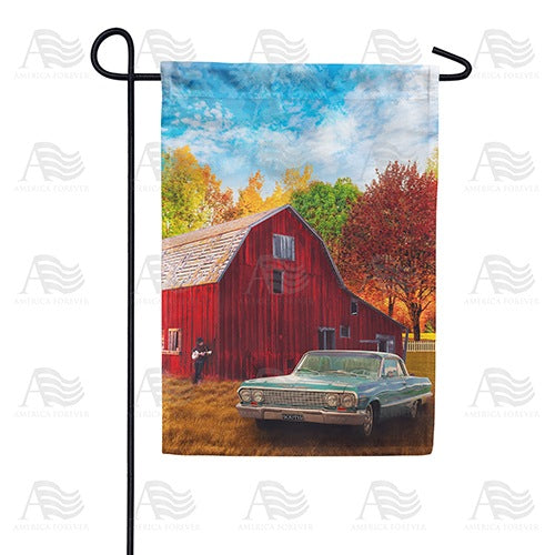 Pickin' At The Barn Garden Flag