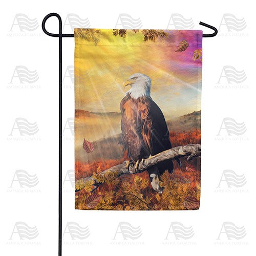 Eagle Basking In Sunlight Garden Flag