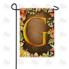 Pumpkins & Leaves Monogram Garden Flag