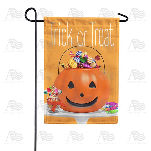 Halloween Candy Bucket Garden Flag