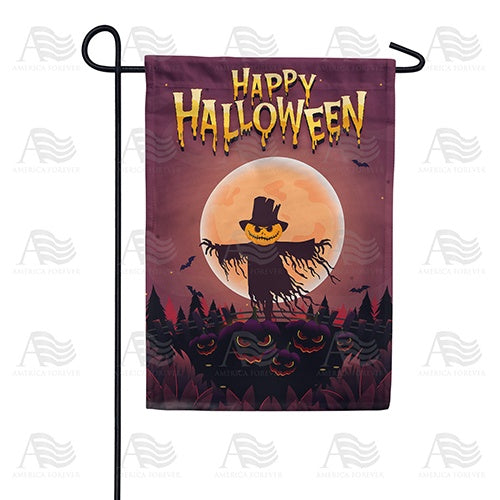 Eerie Pumpkin Patch Garden Flag