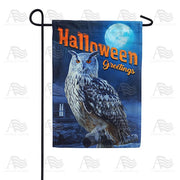 Owloween Greetings Garden Flag