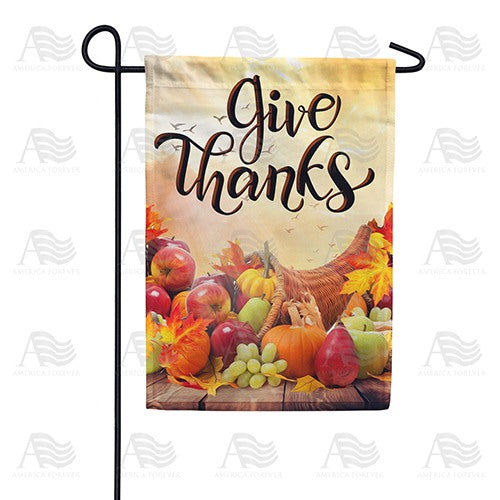 Give Thanks For Lord's Food Garden Flag