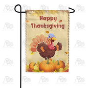 Comical Thanksgiving Turkey Garden Flag