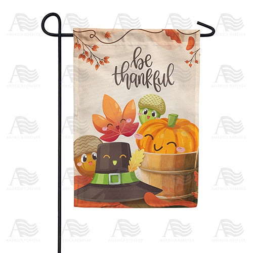 Fall Faces Garden Flag