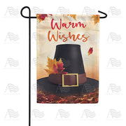 Pilgrim Hat In Leaves Garden Flag