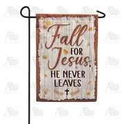 Fall For Jesus Wooden Plaque Garden Flag