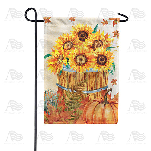 Basket Of Sunflowers Garden Flag