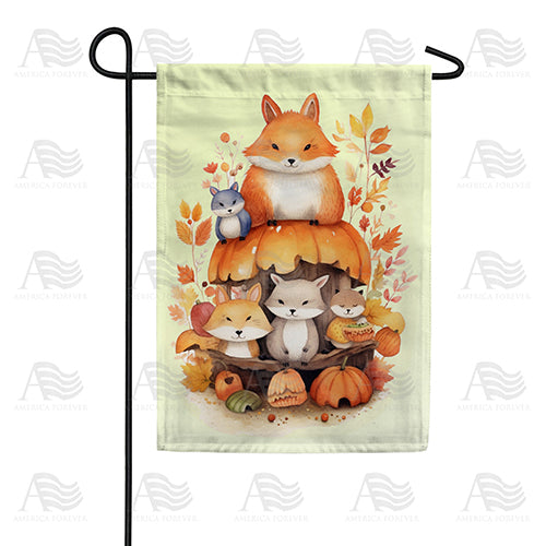 Cute Fall Critters Garden Flag