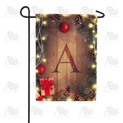 Wood Panel Lights - Monogram A Garden Flag