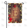 Wood Panel Lights - Monogram E Garden Flag