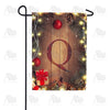 Wood Panel Lights - Monogram Q Garden Flag