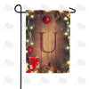 Wood Panel Lights - Monogram U Garden Flag