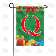 Merry Christmas - Monogram Q Garden Flag