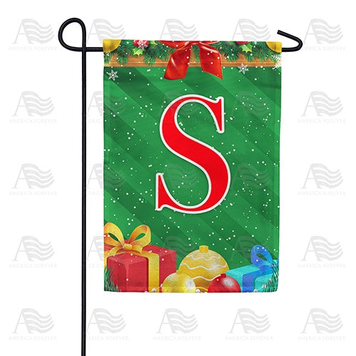 Merry Christmas - Monogram S Garden Flag