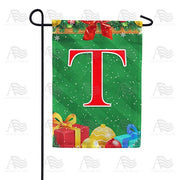 Merry Christmas - Monogram T Garden Flag