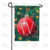 Christmas Ball - Monogram W Garden Flag