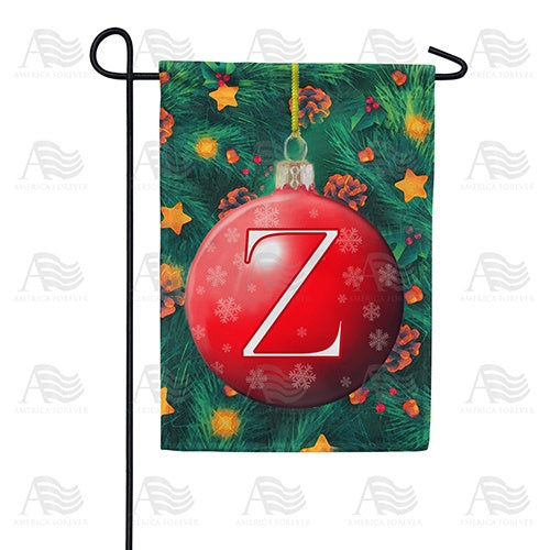 Christmas Ball - Monogram Z Garden Flag