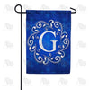 Royal Blue Winter Monogram Garden Flag