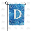 Icy Snowflakes Monogram D Garden Flag