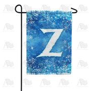 Icy Snowflakes Monogram Z Garden Flag
