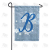 Blue Winter Monogram B Garden Flag