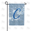 Blue Winter Monogram C Garden Flag