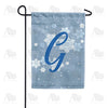 Blue Winter Monogram G Garden Flag