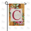 Bees And Roses Monogram Garden Flag