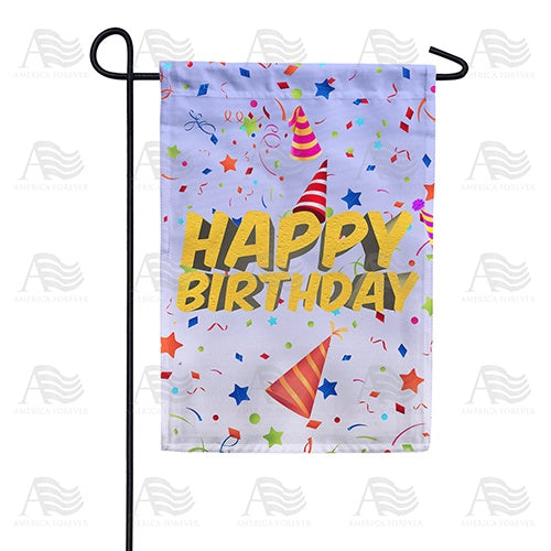 Happy Birthday Surprise Garden Flag