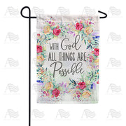 America Forever With God All Things Are Possible Garden Flag