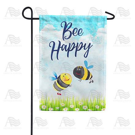 America Forever The Buzz Is Bee Happy! Garden Flag