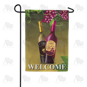Wine Welcome Garden Flag