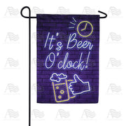 It's Beer O'clock! Garden Flag