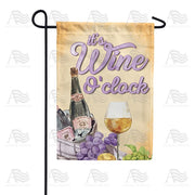 It's Wine O'clock Garden Flag