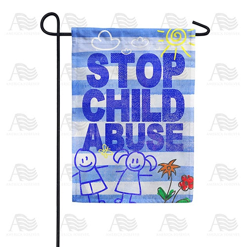 Stop Child Abuse Garden Flag