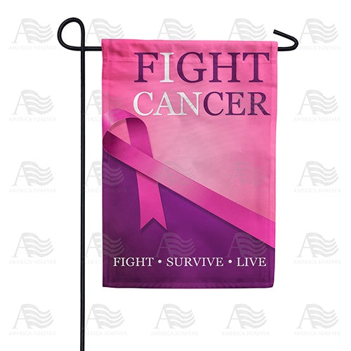 Fight Cancer Garden Flag