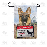 Dog On Yard Patrol Garden Flag