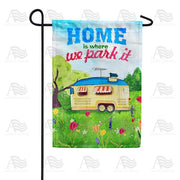 Our Home On Wheels Garden Flag