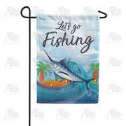 Let's Go Fishing Garden Flag