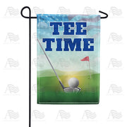 Wake Up To Tee Time Garden Flag