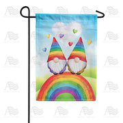 Rainbow Gnomes Garden Flag