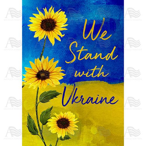 America Forever We Stand with Ukraine - Sunflowers Garden Flag