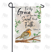 Saved By Faith Garden Flag