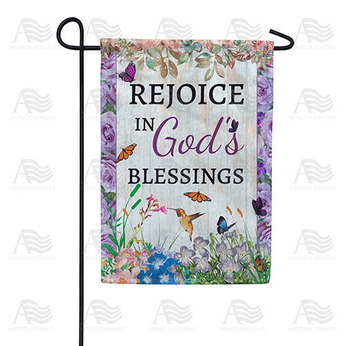 God's Blessings Are Abounding Garden Flag