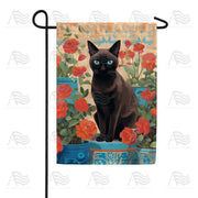 Black Cat Terracotta Garden Flag