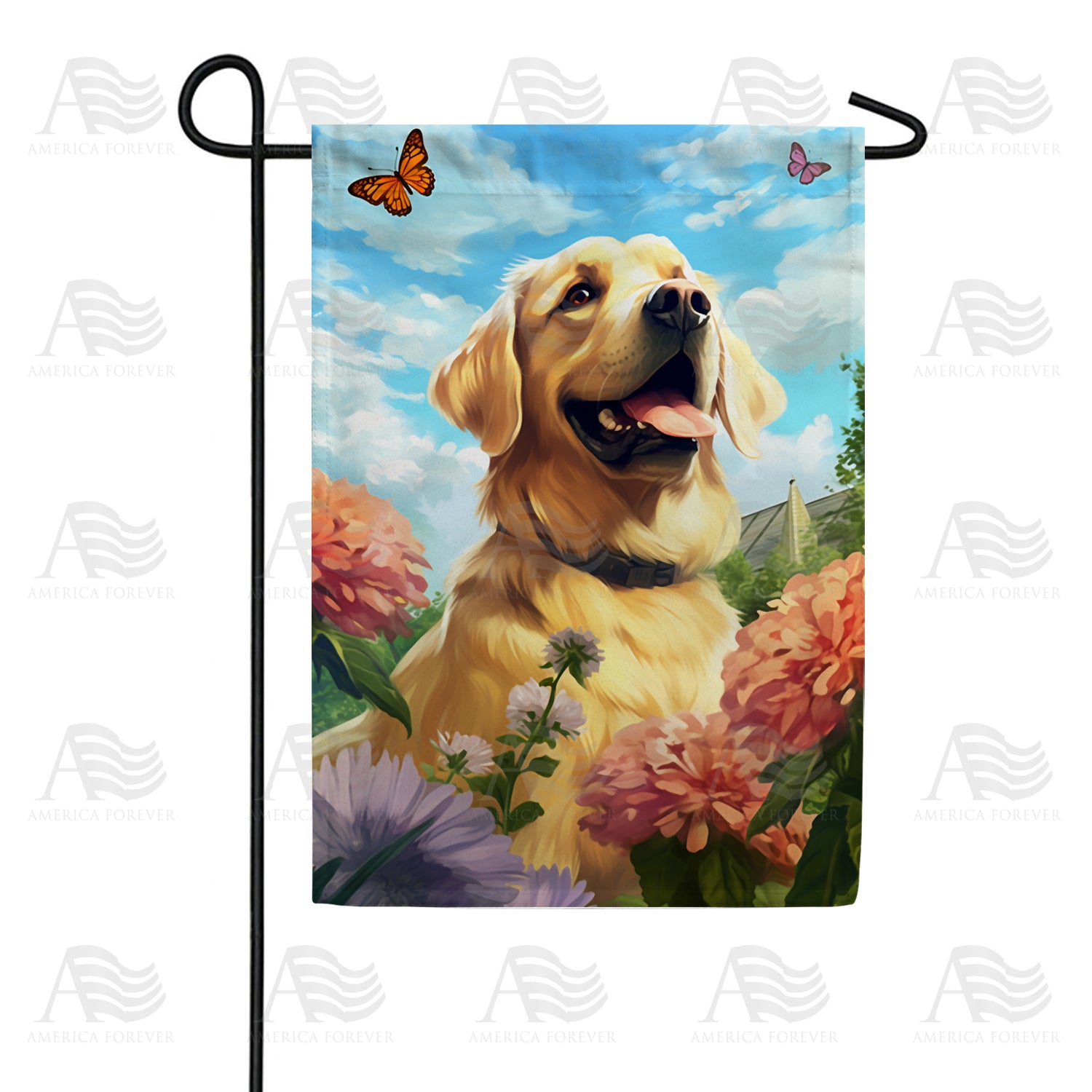 Enjoying The Sunshine Garden Flag